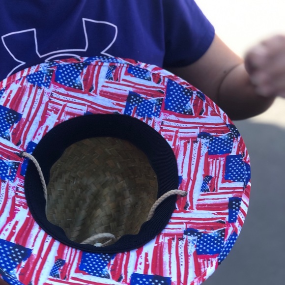 24/7 Life NWT’s Straw Patriotic Flag Straw Beach Hat Size One(New) - Picture 9 of 9
